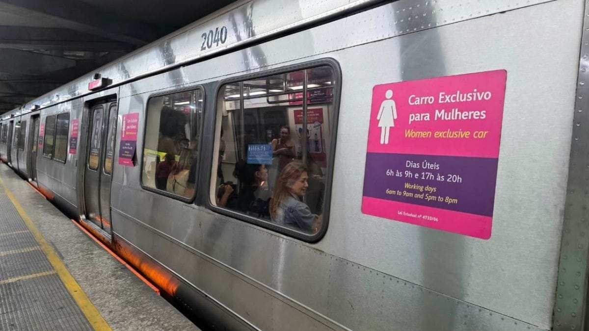 RJ: vagão exclusivo para mulheres passa a funcionar 24h em trens e metrô