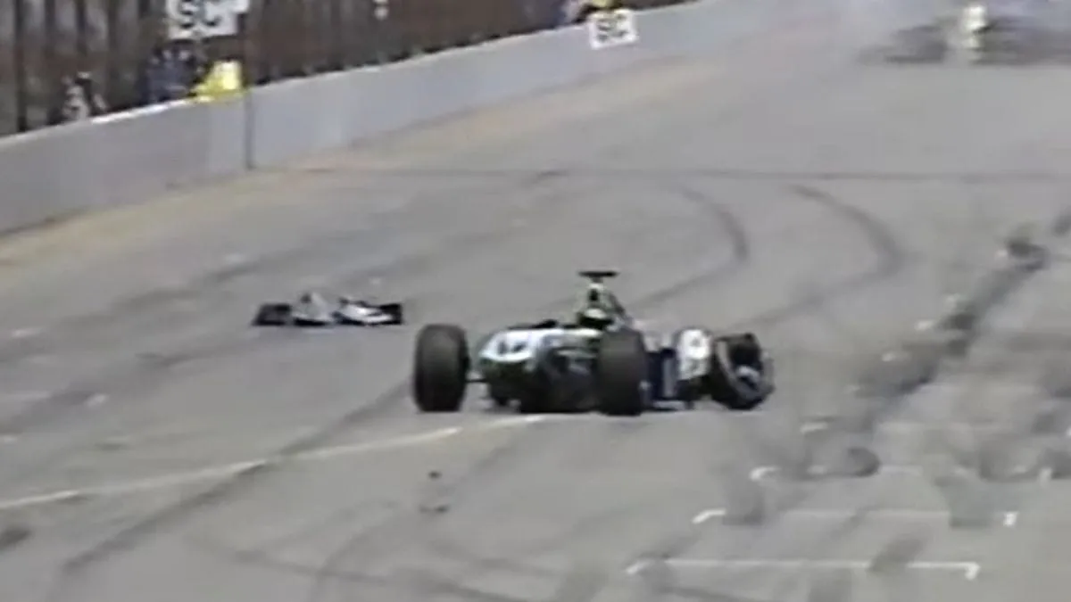 Acidente de Ralf Schumacher no GP dos Estados Unidos de 2004 - Crédito: Reprodução
