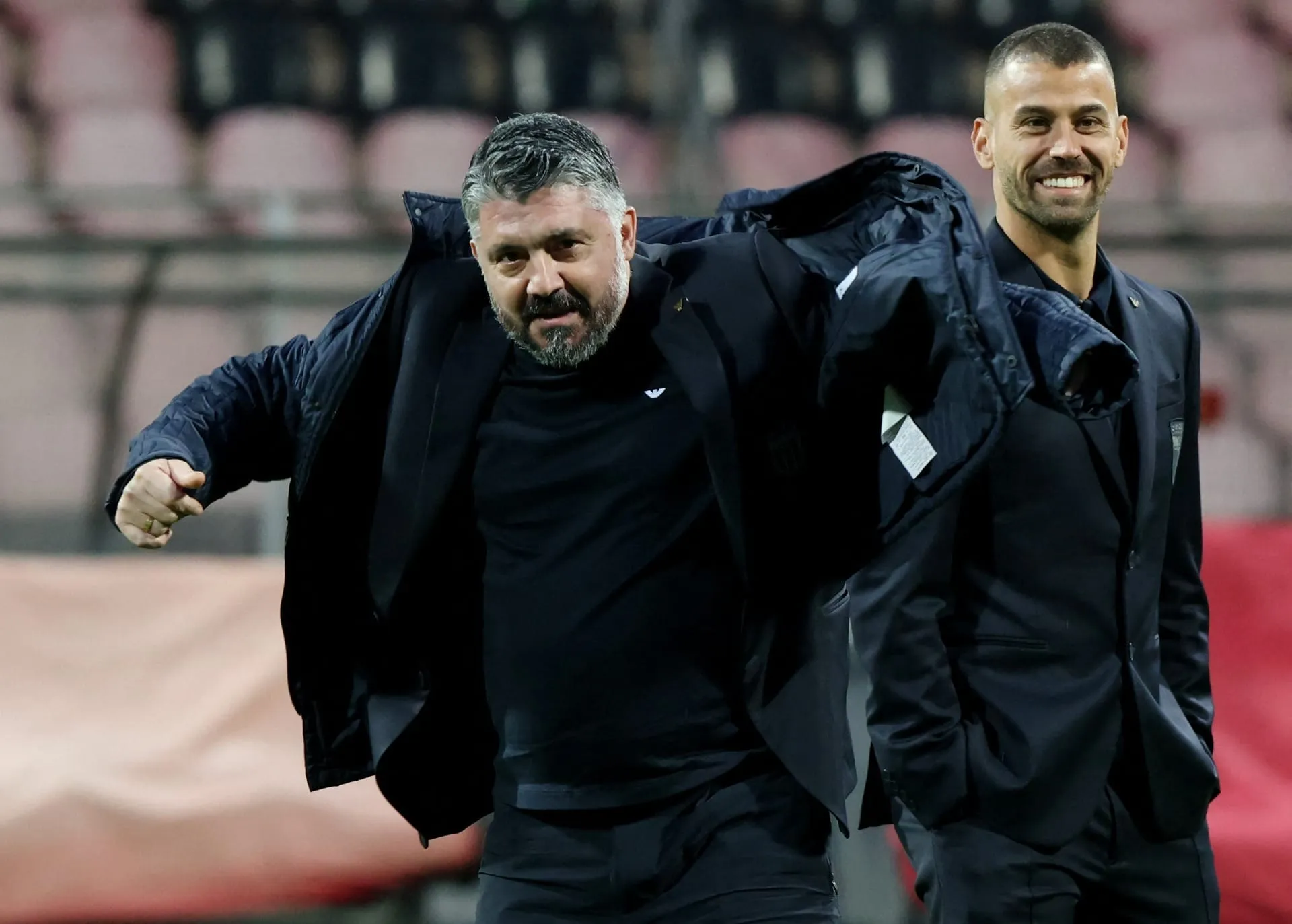Técnico da Itália no estádio stádio Bilino Polje, em Zenica. Foto: REUTERS/Amel Emric