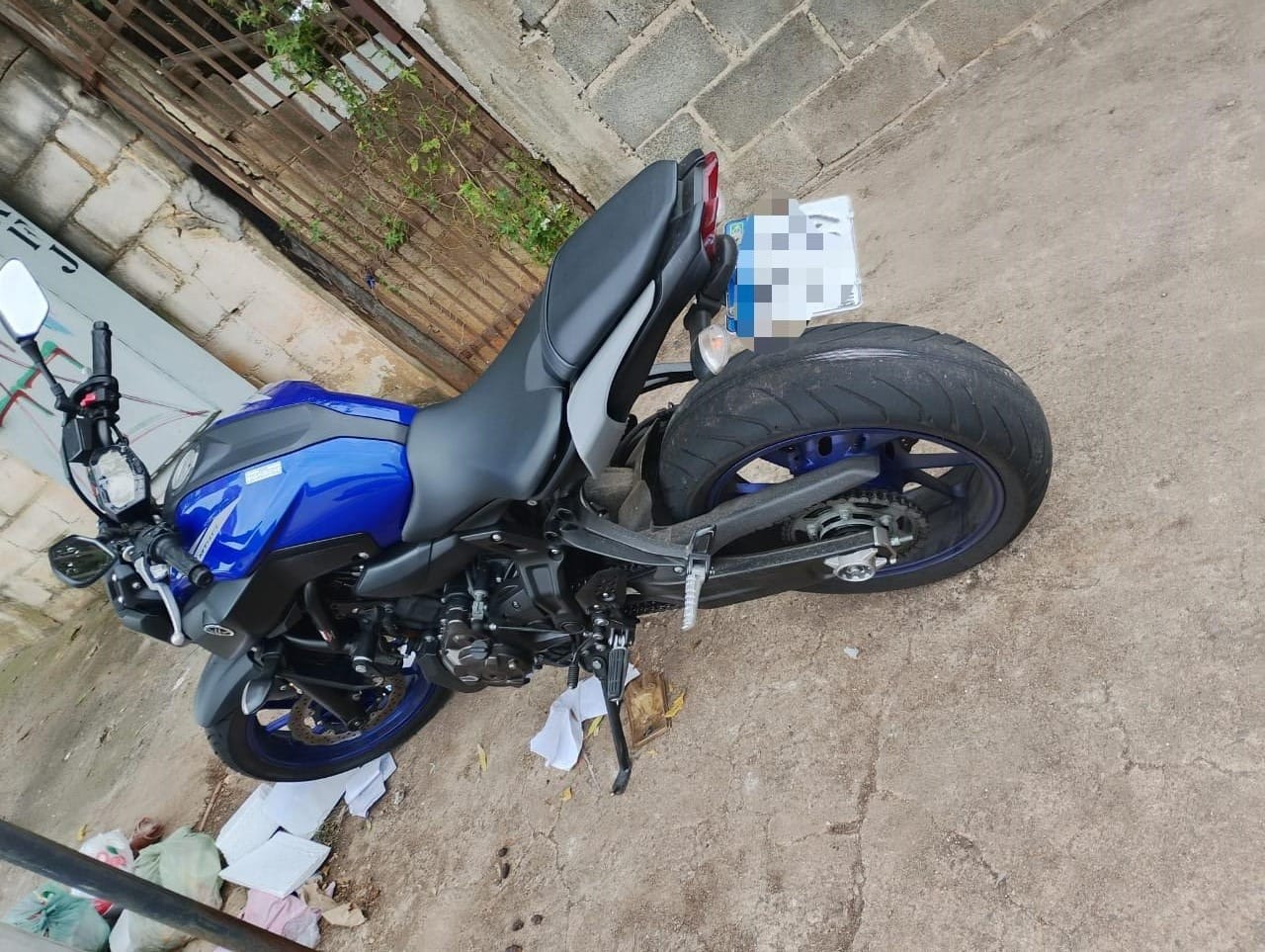 Motocicleta utilizada no tráfico apreendida pela polícia