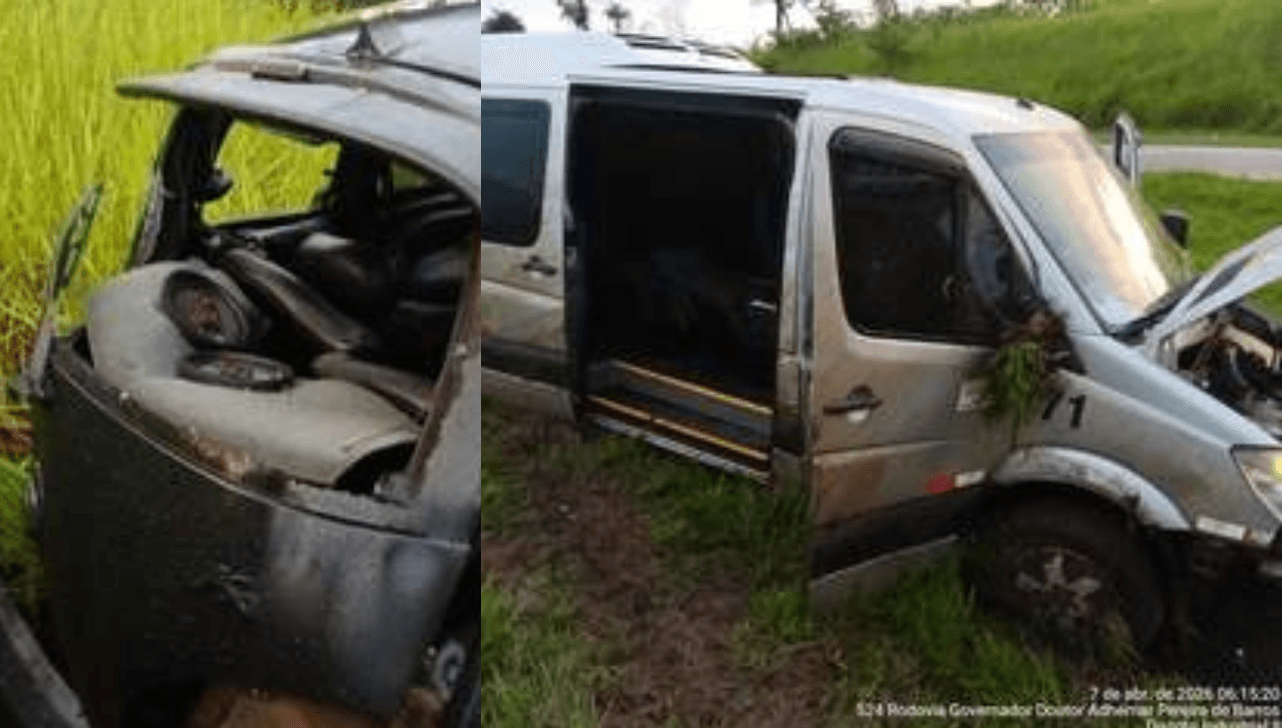 Acidente entre carro, carreta e micro-ônibus deixa cinco feridos na SP-340