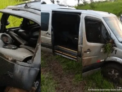 Acidente entre carro, carreta e micro-ônibus deixa cinco feridos na SP-340