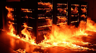 Post alerta para causas de perda de dados após incêndio