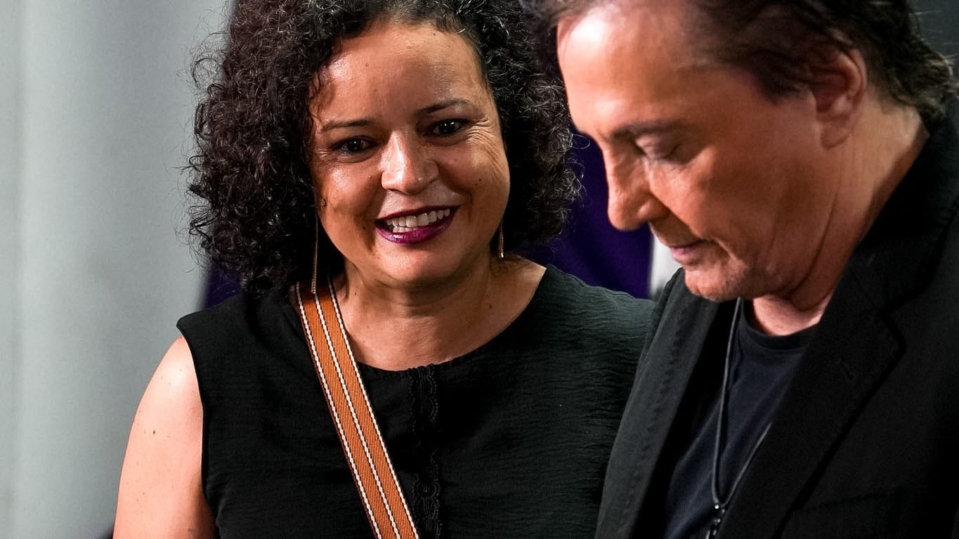 Elisângela Zem se emociona ao encontrar Fábio Jr. durante o evento.Crédito: Pedro Fiochi