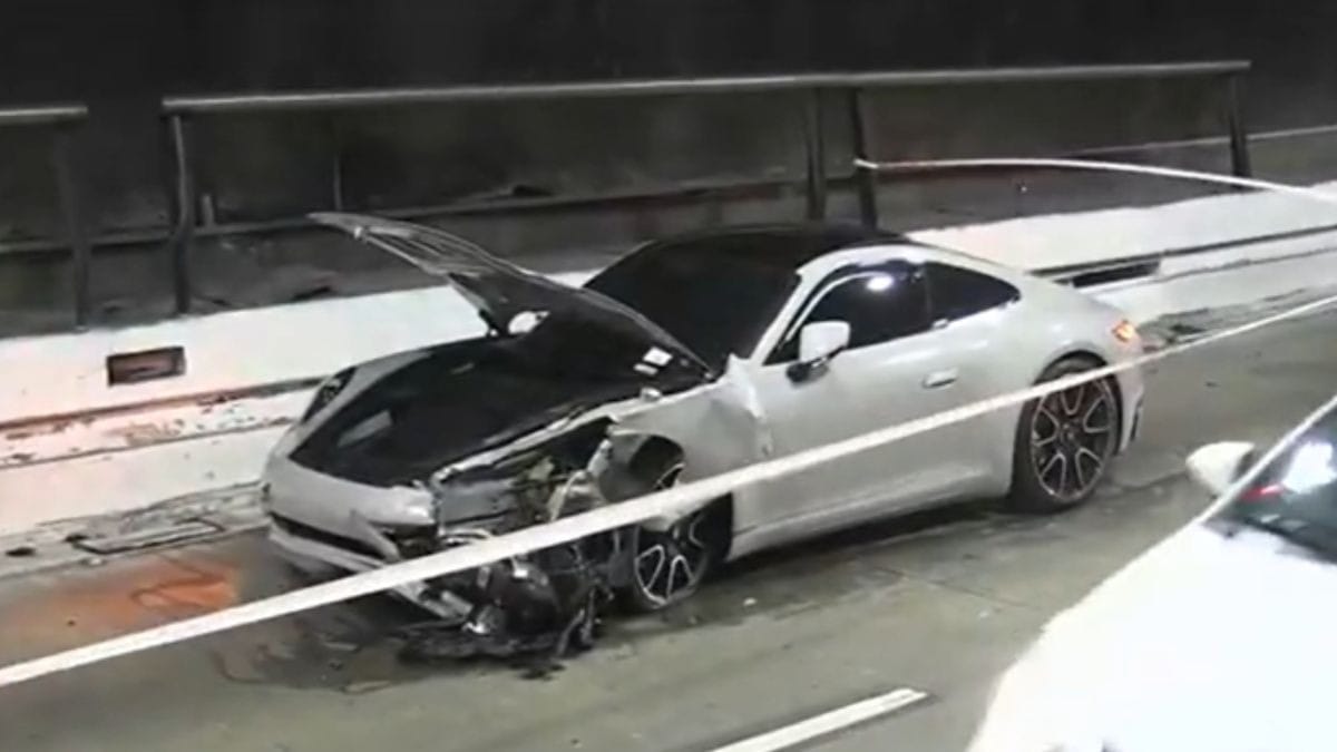 Vídeo mostra acidente com Porsche no Túnel Ayrton Senna em SP