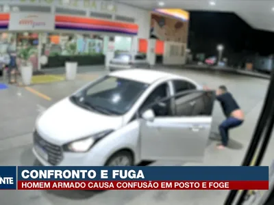Câmera flagra confusão com tiros em posto de combustível na CIC