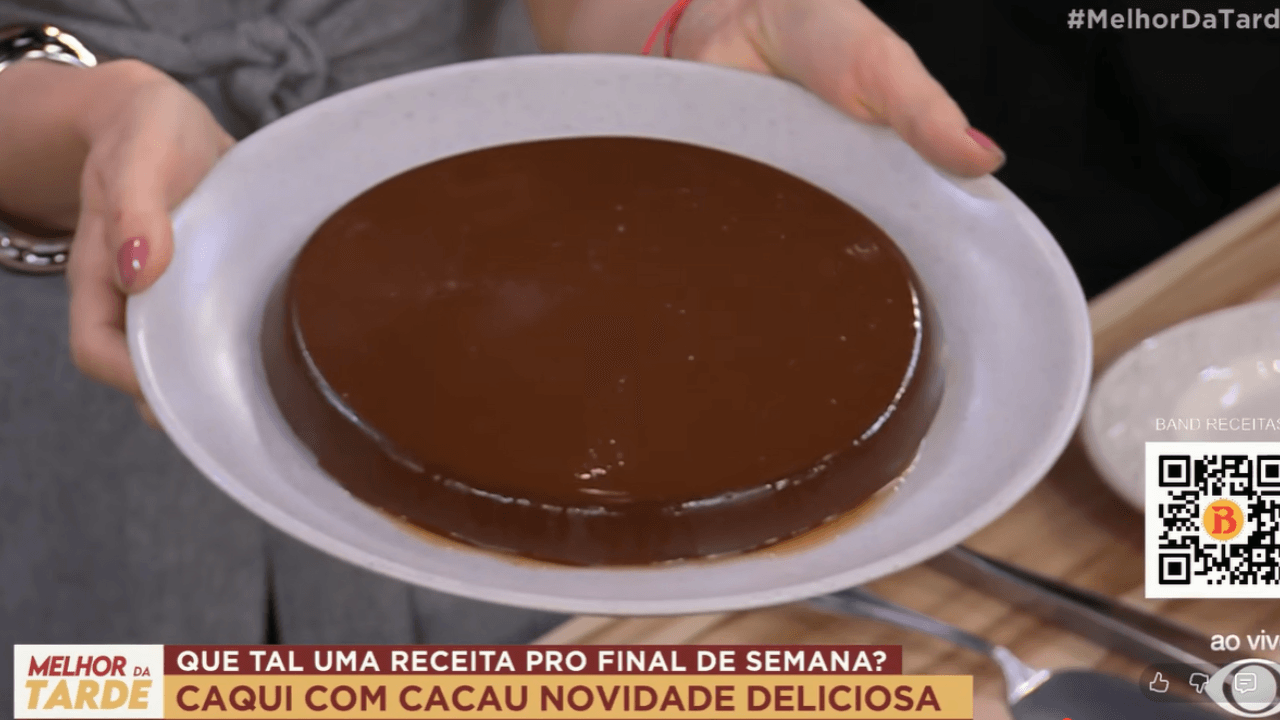 Pudim de caqui com cacau do chef Bruno Hashimoto | Band Receitas