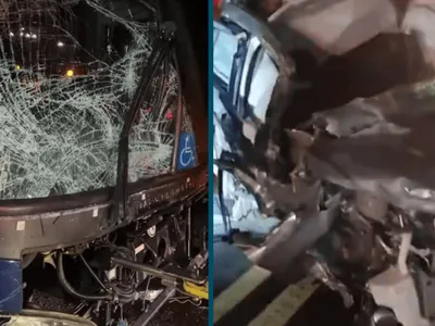 Motorista passa mal e bate em caminhão e ônibus com 25 alunos em Piracicaba