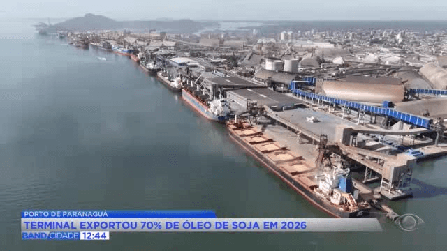 Porto de Paranaguá lidera exportações de óleo de soja no país