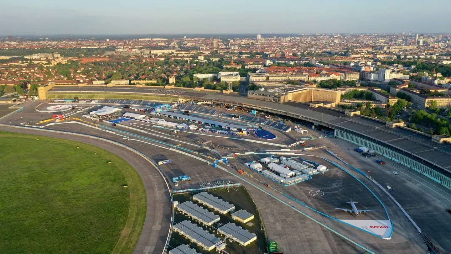 Pista do E-Prix de Berlim no Aeroporto de Tempelhof