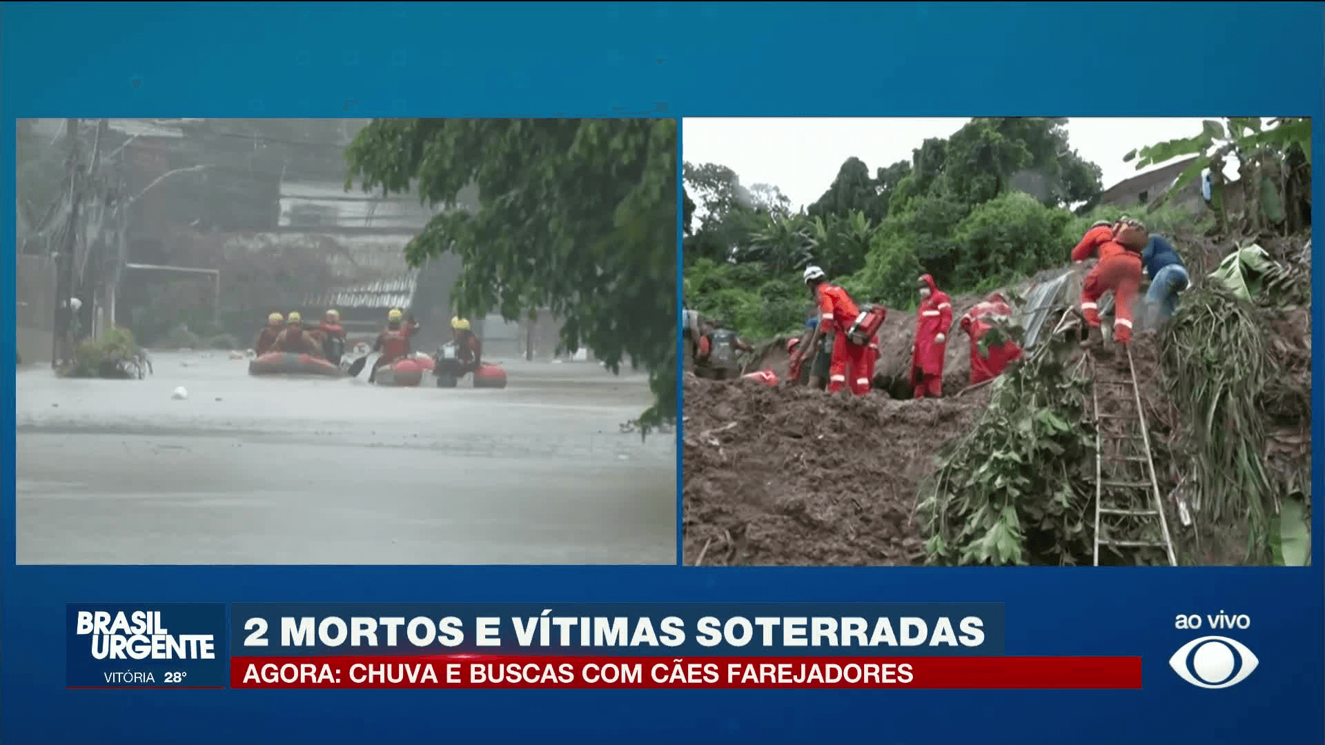 Temporal atinge Olinda e deixa 2 mortos após deslizamento de terra em PE