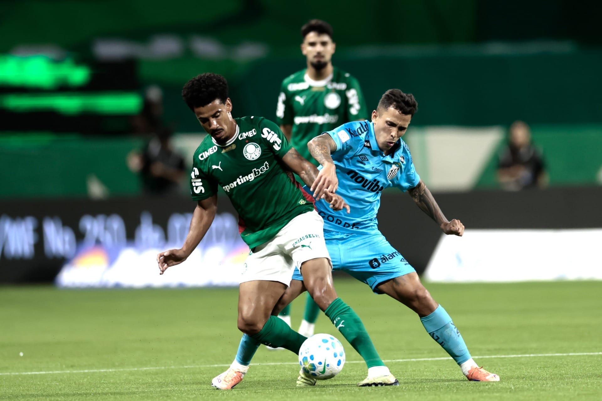 Brasileirão: Palmeiras tem gol anulado no último lance, e empata com Santos