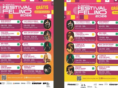 9ª edição do Festival Felino em Caraguá, Ubatuba, Ilhabela e São Sebastião