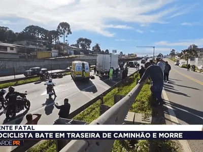 Motociclista morre após bater em caminhão na BR-277, em Campo Largo