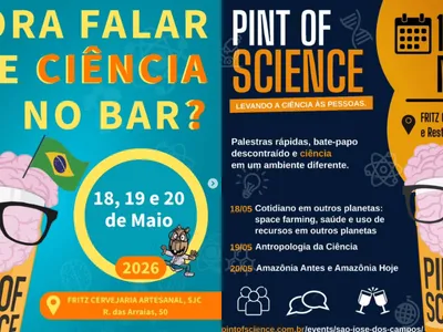 Pint of Science: INPE participa do festival de ciência no Vale do Paraíba