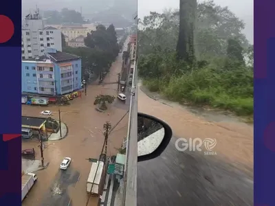 Chuva provoca alagamentos e afeta ônibus em Petrópolis