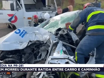 Motorista morre em batida frontal na PR-281 em Santa Izabel do Oeste
