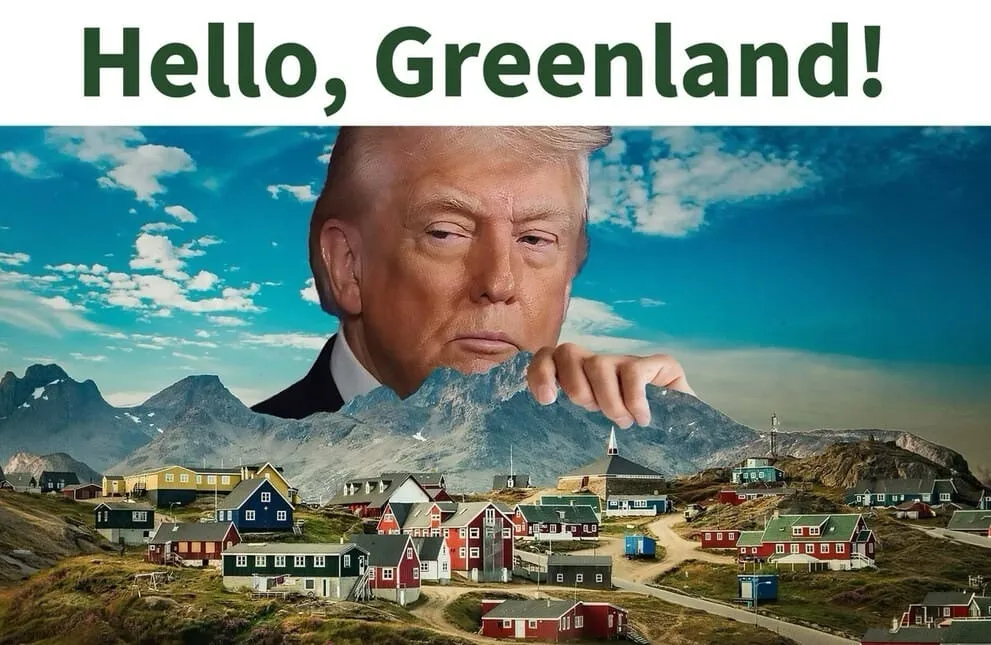Trump volta a insinuar interesse pela Groenlândia com imagem de IA (Reprodução/thruthsocial.com)