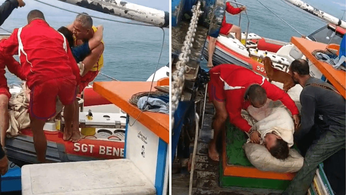 Vídeo: mulher é resgatada com vida após passar 3 dias à deriva em alto-mar