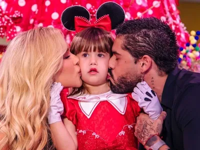 Zé Felipe e Virginia alimentam rumores de reconciliação em festa da filha