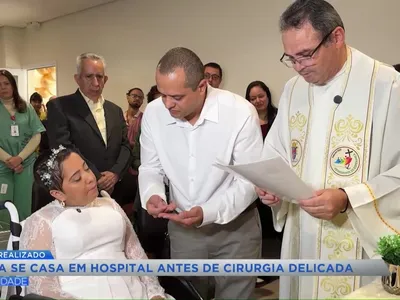 Casamento no hospital: noivos celebram união antes de cirurgia cerebral