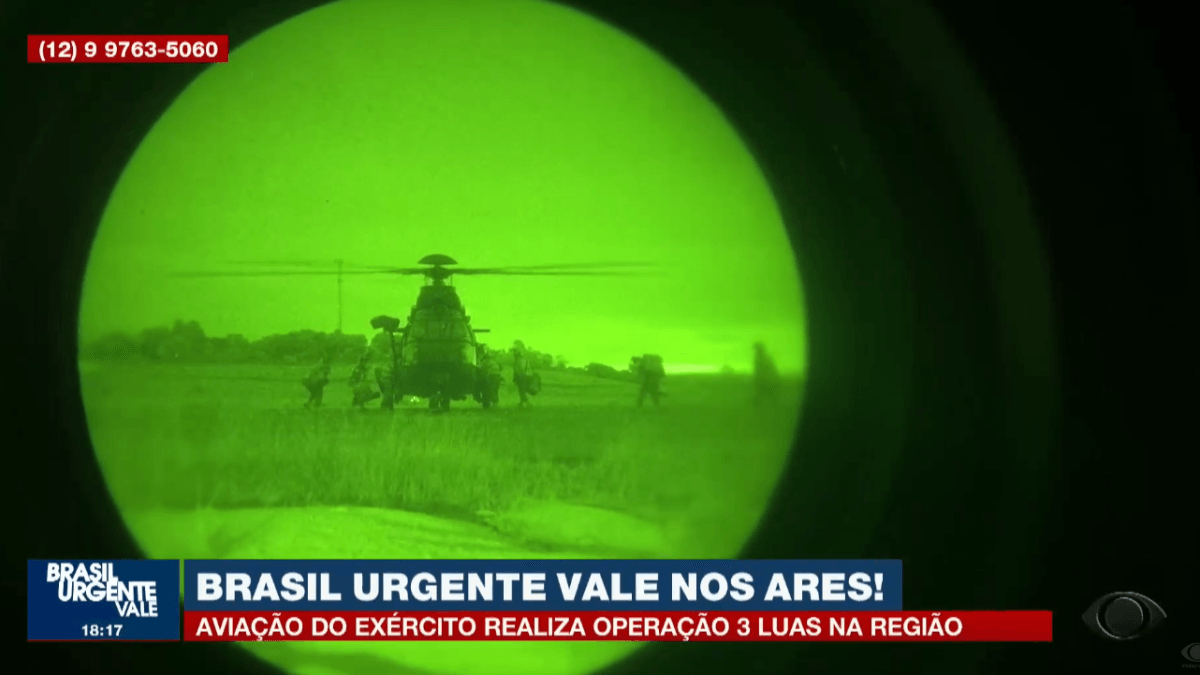 Exército realiza Operação 3 Luas com voos noturnos e simulações de combate