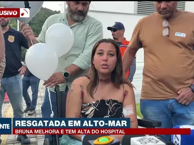 Exclusivo: Resgatada no mar, Bruna Damaris tem alta do hospital em Ilhabela