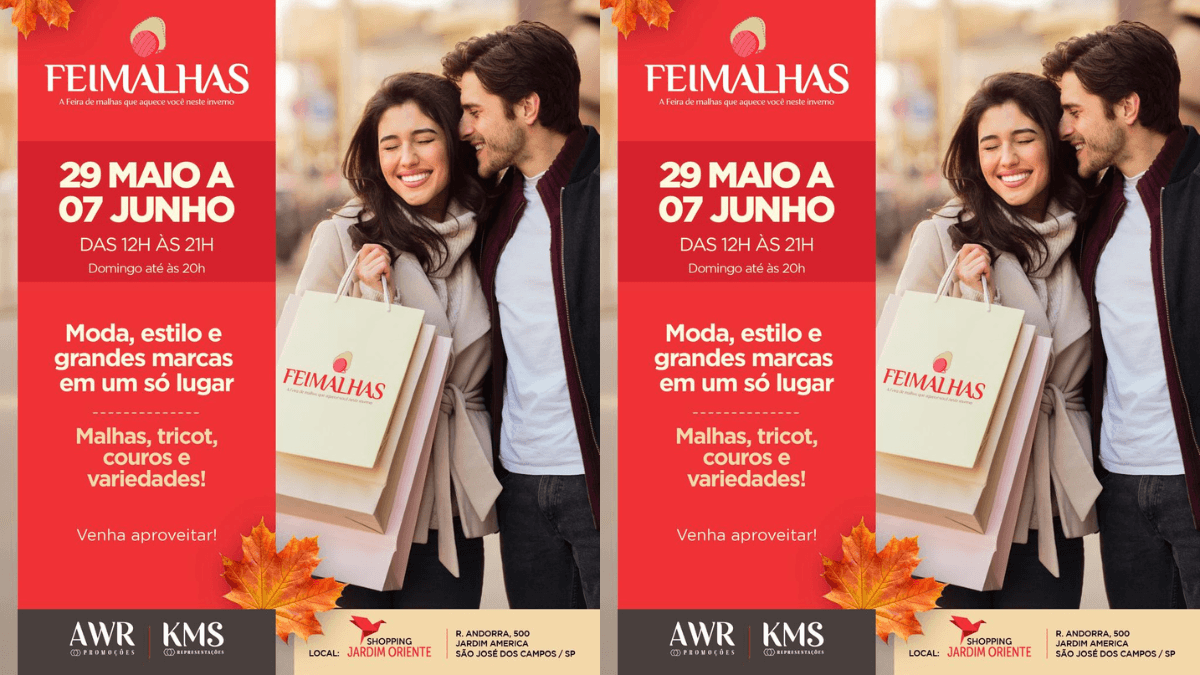 27ª Feimalhas traz moda e gastronomia ao Shopping Jardim Oriente