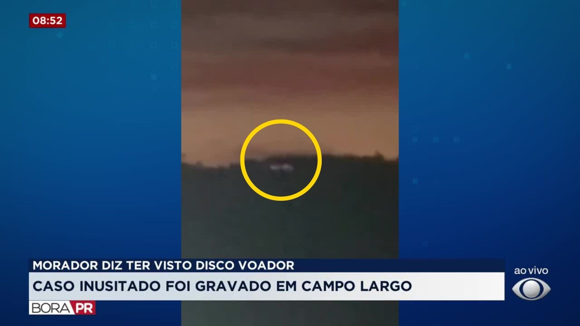 Vídeo de possível OVNI em Campo Largo, no Paraná, viraliza nas redes
