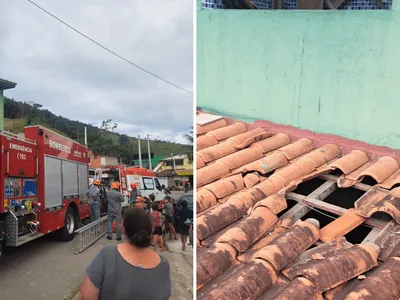 Mulher cai de sacada de segundo andar e é resgatada em Caraguatatuba