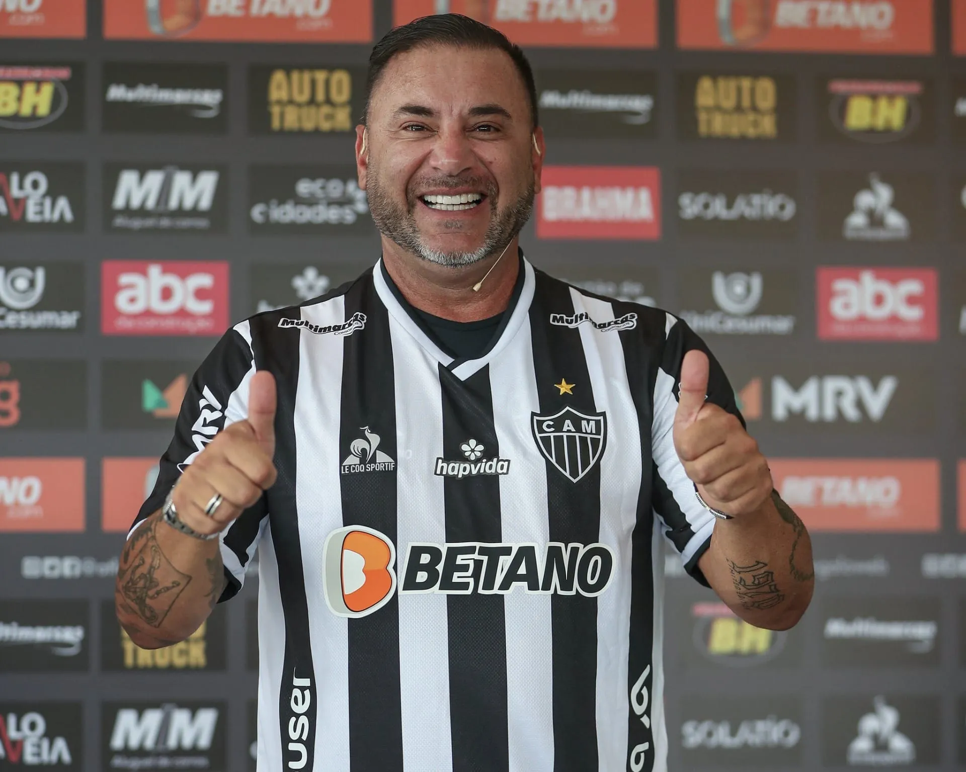 Antonio 'turco' Mohamed, durante apresentação como técnico do Atlético-MG em 2022