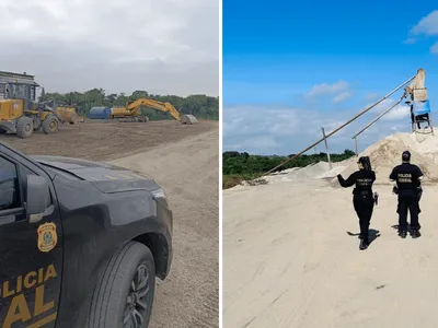 PF mira mineradora suspeita de extrair areia ilegalmente no Vale do Paraíba