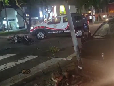 Motociclista fica ferido em acidente com carro em Jundiaí