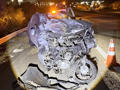 Motociclista morre após ser atingido na traseira por carro na Santos Dumont