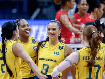 Seleção feminina de vôlei bate República Dominicana na Liga das Nações