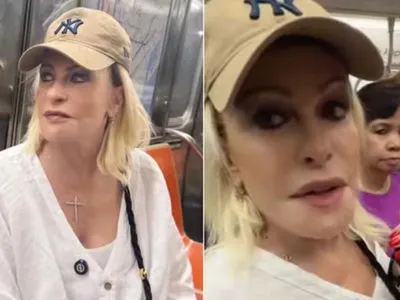 Milionária, Ana Maria Braga encara metrô pela primeira vez em Nova York