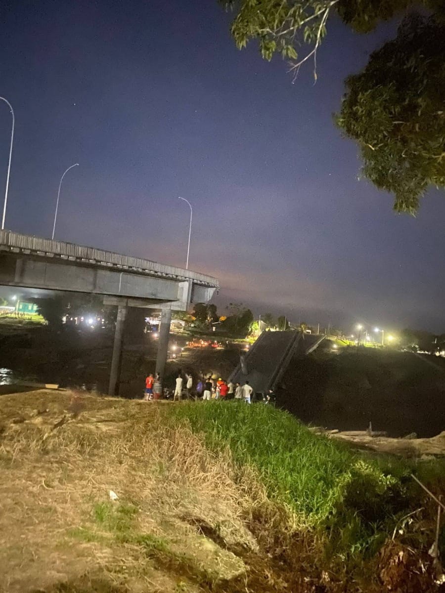 Ponte inaugurada no fim de 2023 desaba no AC; veja a situação dos feridos