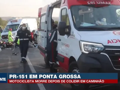 Motociclista de 42 anos morre em colisão com caminhão na PR-151