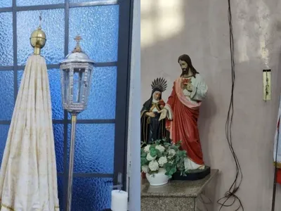 Criminoso usa corda para invadir e furtar igreja em Lorena