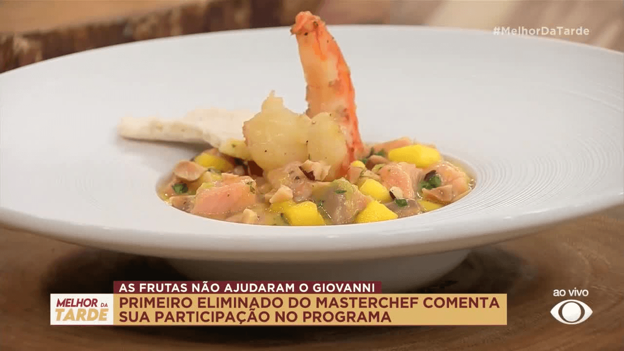 Ceviche tropical de salmão com camarão grelhado do chef Giovanni Trevisan | Band Receitas