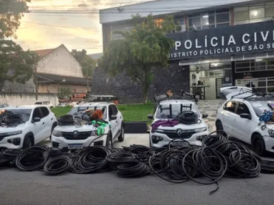Quadrilha suspeita de furtar 2 toneladas de cabos é presa em São Sebastião