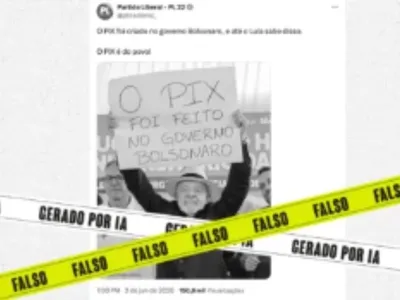 Lula não ergueu placa dizendo que Pix foi criado por Bolsonaro