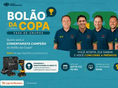Acerte o comentarista vencedor do 'Os Donos do Bolão' e concorra a prêmios