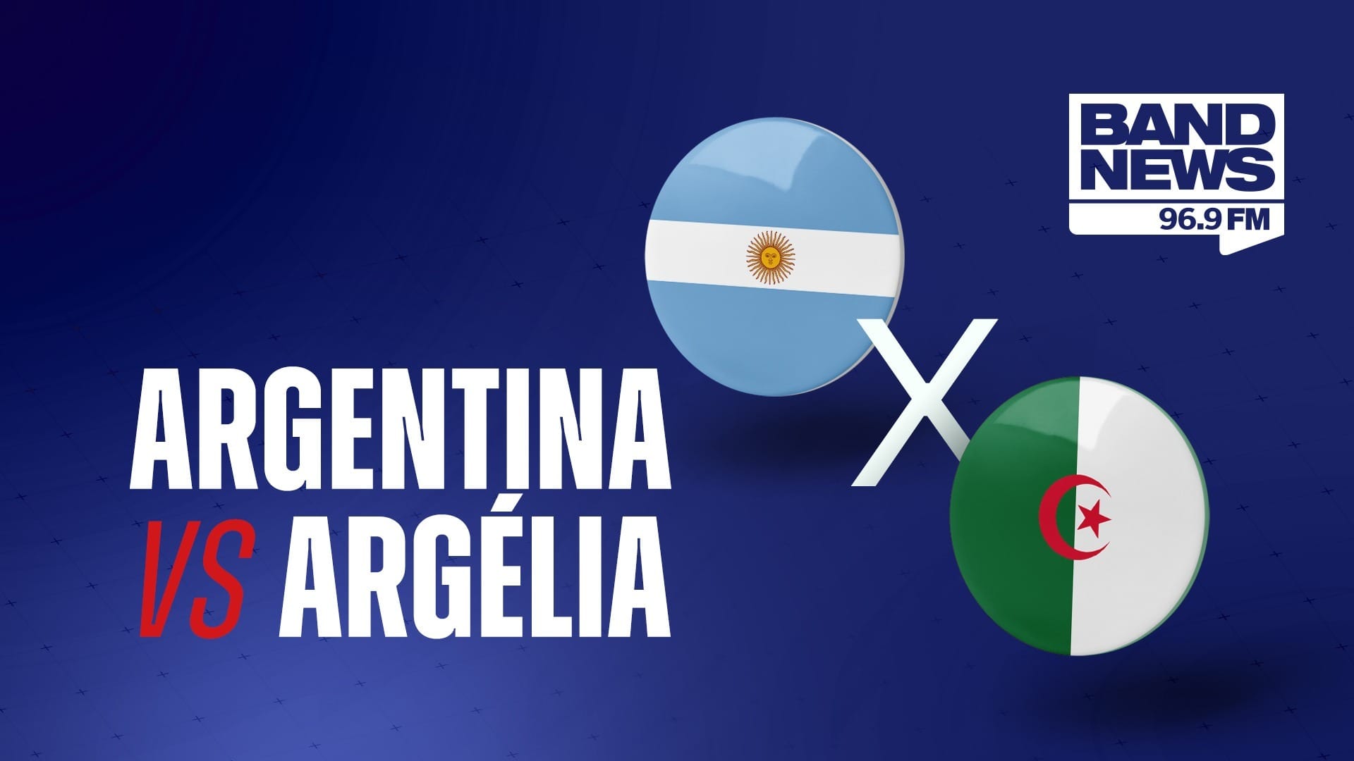 Argentina x Argélia: ouça ao vivo estreia da atual campeão da Copa na BNFM