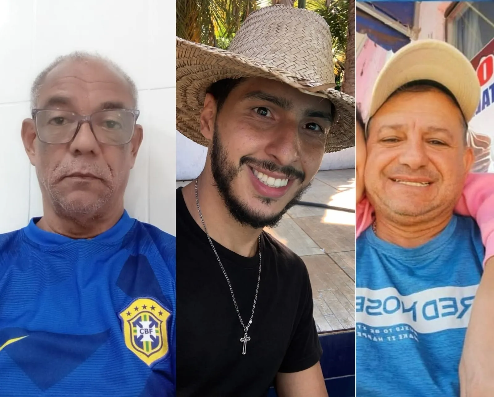 Da esquerda para a direita, Mauro Alves Ferreira, Gabriel da Silva Soares e Ademir Durello