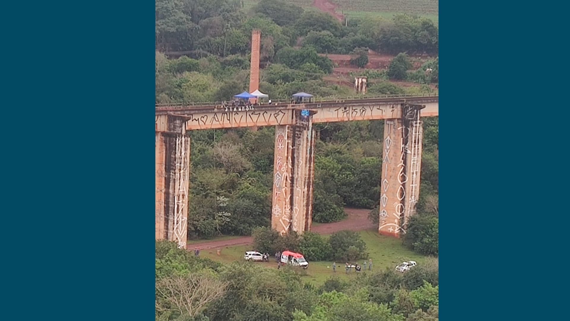 Local do salto na Ponte do Esqueleto, em Limeira
