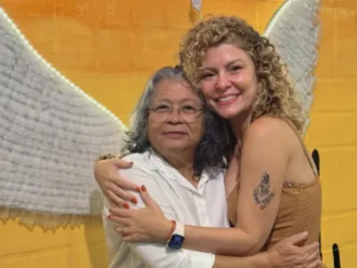 Ex-paquita Bárbara Borges reencontra Marlene Mattos: 'Parte da minha vida'