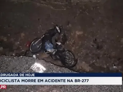 Motociclista morre após ser arremessado em valeta na BR-277, em Curitiba