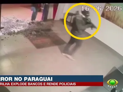 Vídeo: quadrilha explode bancos e bloqueia cidade e faz reféns no Paraguai
