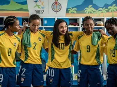 Filme sobre Marta ganha foto inédita de Alice Carvalho como a camisa 10